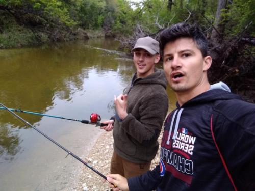 Connor and I Fishing